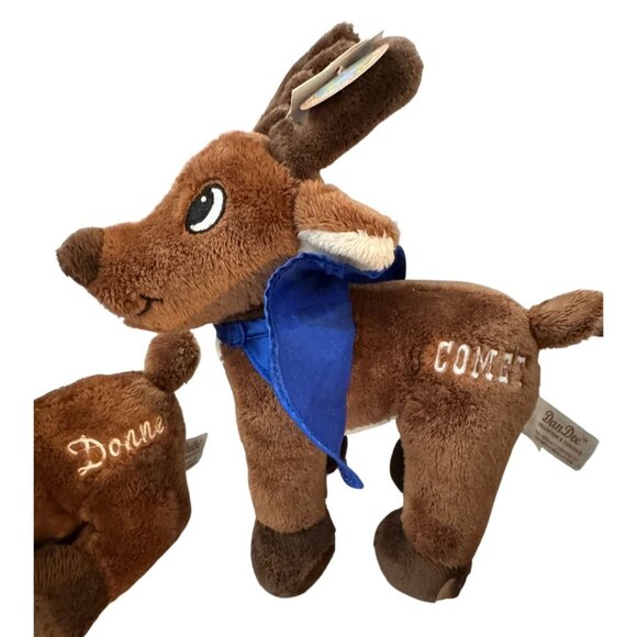 3 Santa's Reindeer Plush Stuffed Donner Cupid Comet - Picture 2 of 6